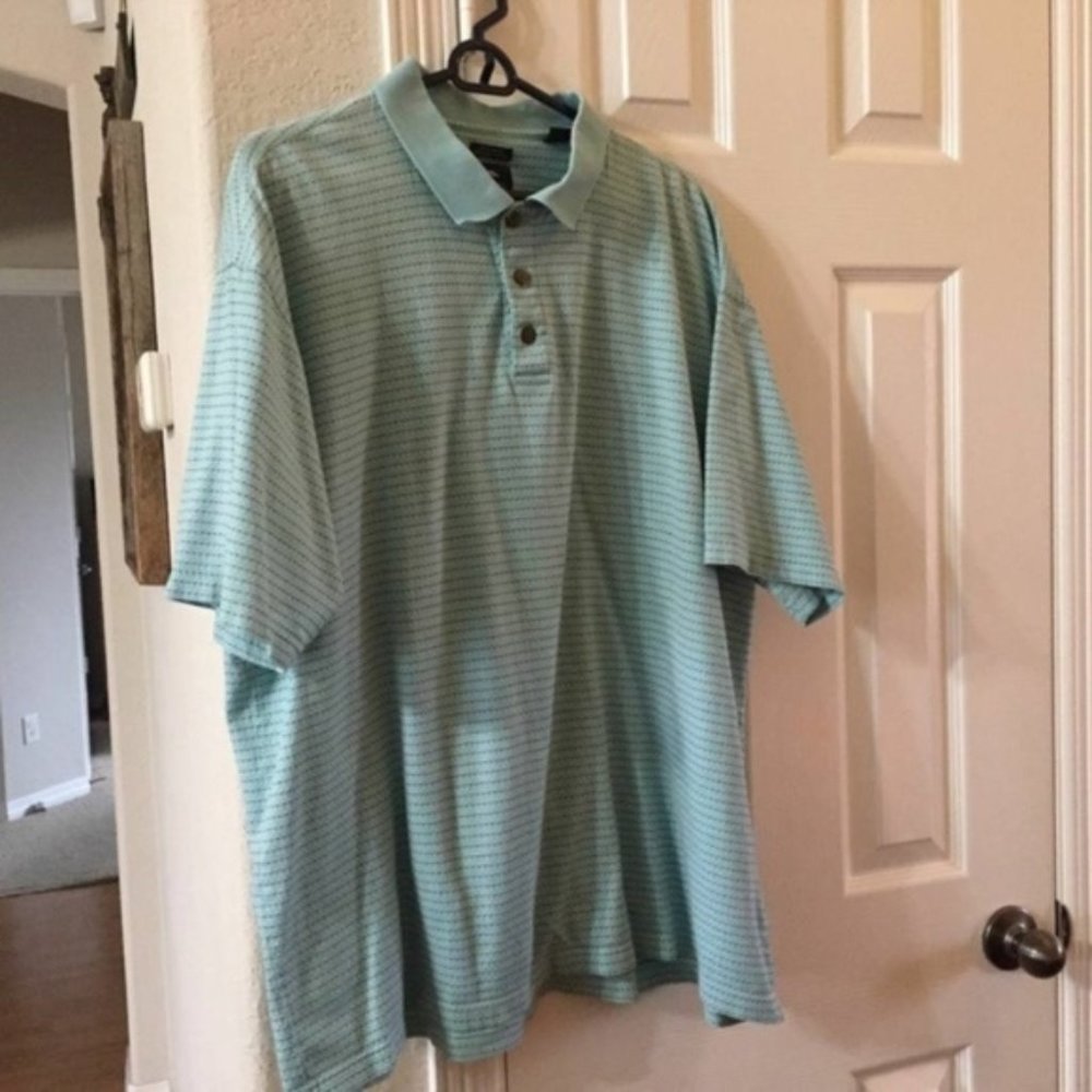 pebble beach short sleeve green polo Golf shirt XL